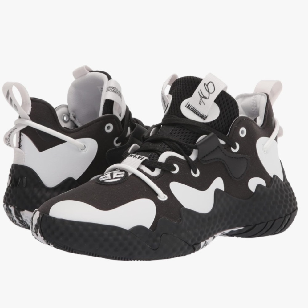 Adidas James Harden Vol 6 Basketball Shoe Black/White Size 5